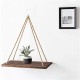 Wooden Hanging Shelf Swing Floating Shelves Rope Wall Display Rack Decorate