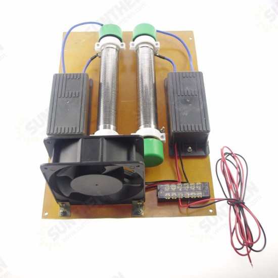 220VAC Output 15g/h High Frequency 22KHZ 5KV 140w Pipe Ozone Generator Purifier Set Power+Tube+Fan+Pump