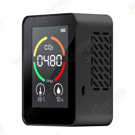 3 in 1 Digital CO2 Meter Carbon Dioxide Detector Air Quality Monitor Temperature Humidity Air Analyzer for Home Office