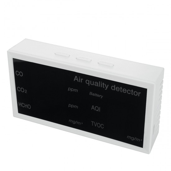 CO CO2 HCHO TVOC AQI Tester Detector LED Digital Air Quality Monitor Indoor Outdoor Gas Analyzer