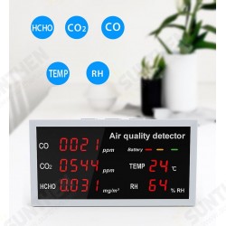 CO CO2 HCHO Temperature Humidity Tester Detector LED Digital Air Quality Monitor Indoor Outdoor Gas Analyzer CO CO2 HCHO Temperature Humidity Tester Detector LED Digital Air Quality Monitor Indoor Outdoor Gas Analyzer