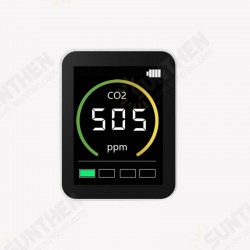 CO2 Detector 400~5000ppm CO2 Detection Scope Intelligent Home Desktop Indoor Outdoor Quick Detect Air Quality Monitor Multipurpose Detection Tool CO2 Detector 400~5000ppm CO2 Detection Scope Intelligent Home Desktop Indoor Outdoor Quick Detect Air Quality Monitor Multipurpose Detection Tool