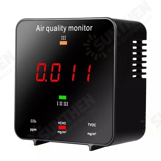 CO2 Meter Digital Temperature Humidity Sensor Tester Air Quality Monitor Carbon Dioxide TVOC Formaldehyde HCHO Detector