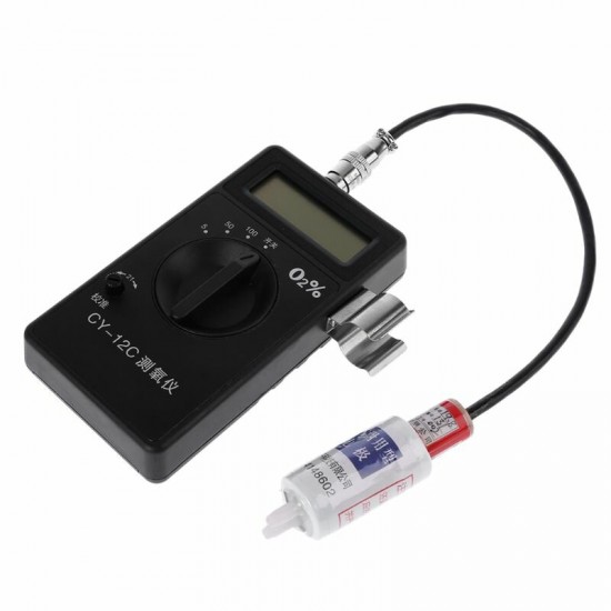 CY-12C Gas Analyzer Professional Portable O2 Oxygen Concentration Content Tester Meter High Accuracy Oxygen Detector Monitor