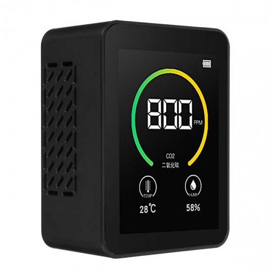 Gas Co2 Sensor Detector Air Quality Monitor Analyzer W/ Temperature Humidity Display