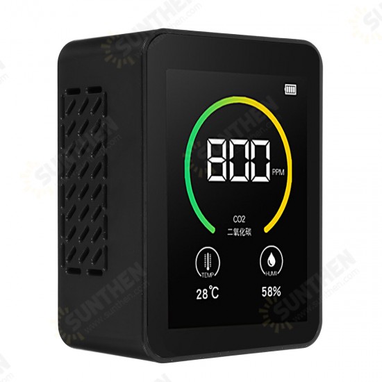 Gas Co2 Sensor Detector Air Quality Monitor Analyzer W/ Temperature Humidity Display