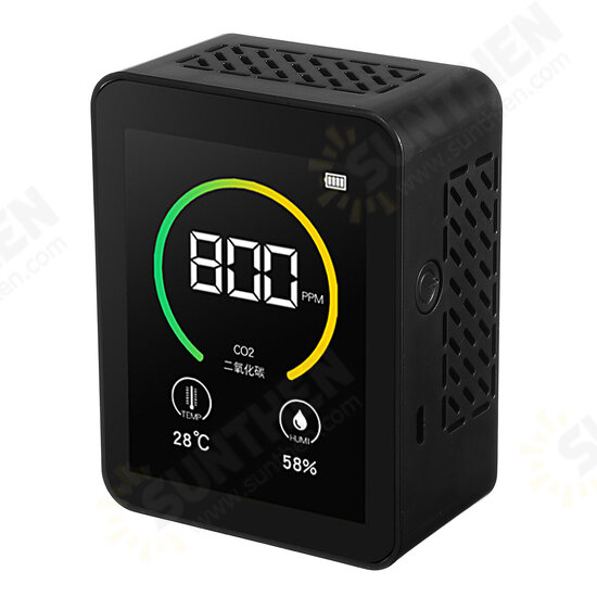 Gas Co2 Sensor Detector Air Quality Monitor Analyzer W/ Temperature Humidity Display