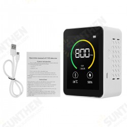 Gas Co2 Sensor Detector Air Quality Monitor Analyzer W/ Temperature Humidity Display Gas Co2 Sensor Detector Air Quality Monitor Analyzer W/ Temperature Humidity Display