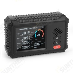 HCHO/TVOC/PM2.5/PM10 Detector Real Time Data Monitoring Multifunctional Air Quality Monitor Gas Analyzer HCHO/TVOC/PM2.5/PM10 Detector Real Time Data Monitoring Multifunctional Air Quality Monitor Gas Analyzer