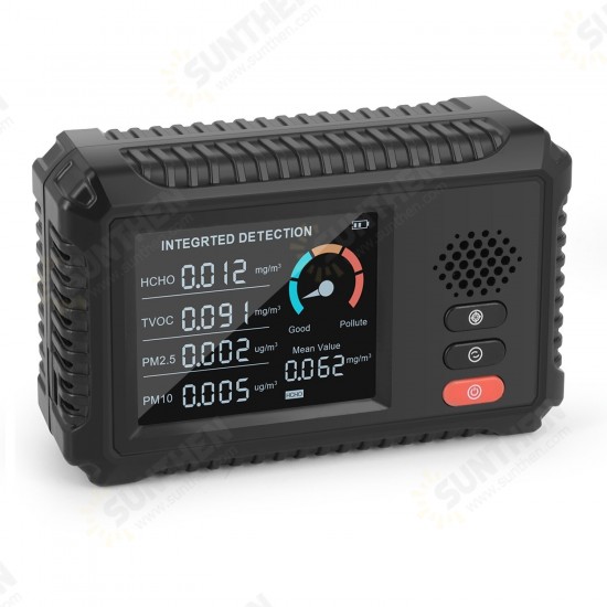 HCHO/TVOC/PM2.5/PM10 Detector Real Time Data Monitoring Multifunctional Air Quality Monitor Gas Analyzer