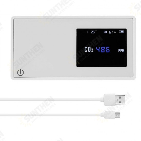 Household Air Quality Detector CO2 Tester with Electricity Quantity Temperature Humidity Display