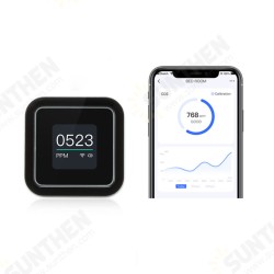 Intelligent Carbon Dioxide Meter WIFI Carbon Dioxide Detection Instrument Monitoring Over Standard Alarm With Clock Monitoring Scope 400-3000ppm Intelligent Carbon Dioxide Meter WIFI Carbon Dioxide Detection Instrument Monitoring Over Standard Alarm With Clock Monitoring Scope 400-3000ppm
