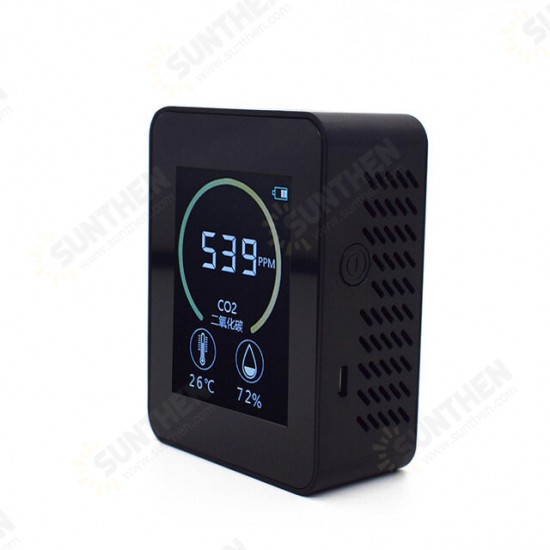 K02 Household Air Quality Detector CO2 Meter Multifunctional C02 Temperature Humidity Tester LCD Display with Backlight