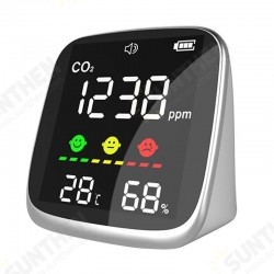 LCD Digital CO2 Meter Air Quality Monitor Alarm Carbon Dioxide Temperature Humidity Detector NDIR Sensor Analyzer LCD Digital CO2 Meter Air Quality Monitor Alarm Carbon Dioxide Temperature Humidity Detector NDIR Sensor Analyzer