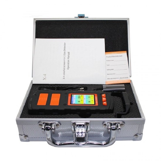 NM-4 4-in-1 Portable Gas Detector LCD Display Alarm Multi-function Gas Sensor CO O2 H2S Gas Leak Detection