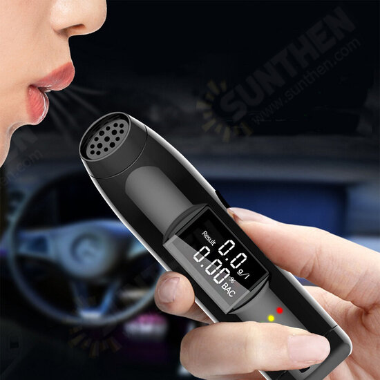 Non-contact Digital Alcohol Breath Tester LCD Screen Gas Detector Analyzer Meter Car Alcohol Tester USB Charging