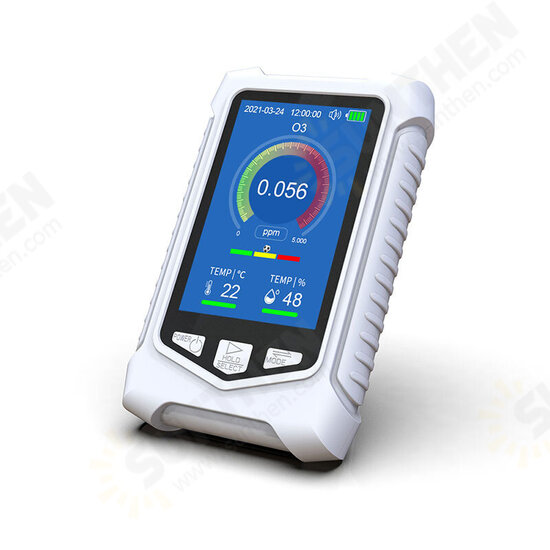 Ozone Detector Multifunctional Air Quality Monitor O? Concentration Detection Indoor Outdoor Thermometer Hygrometer Sensor