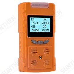 PLT850 Multifunction O2 H2S CO LEL 4 In 1 Gas Detector Meter Oxygen Hydrogen Sulfide Carbon Monoxide Combustible Gas Leak Detector PLT850 Multifunction O2 H2S CO LEL 4 In 1 Gas Detector Meter Oxygen Hydrogen Sulfide Carbon Monoxide Combustible Gas Leak Detector