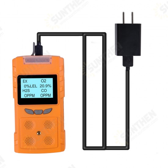 PLT850 Multifunction O2 H2S CO LEL 4 In 1 Gas Detector Meter Oxygen Hydrogen Sulfide Carbon Monoxide Combustible Gas Leak Detector