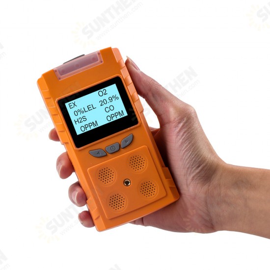 PLT850 Multifunction O2 H2S CO LEL 4 In 1 Gas Detector Meter Oxygen Hydrogen Sulfide Carbon Monoxide Combustible Gas Leak Detector