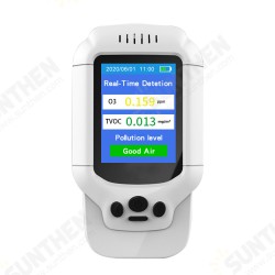PM2.5 O3 Ozone Detector TVOC Air Quality Tester USB Instrument 2.8 LCD Screen Carbon Dioxide Formaldehyde Dust Haze Meter PM2.5 O3 Ozone Detector TVOC Air Quality Tester USB Instrument 2.8 LCD Screen Carbon Dioxide Formaldehyde Dust Haze Meter
