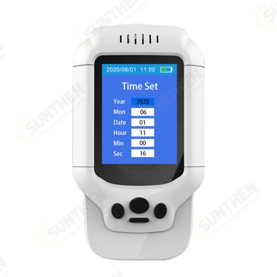 PM2.5 O3 Ozone Detector TVOC Air Quality Tester USB Instrument 2.8 LCD Screen Carbon Dioxide Formaldehyde Dust Haze Meter