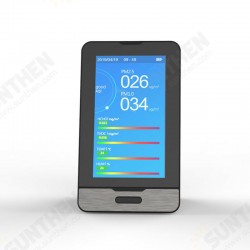 PM2.5 PM1.0 PM10 Temperature Humidity Air Quality Monitor 4.3 Inch LED Display Intelligent HCHO TOVC Gas Detector PM2.5 PM1.0 PM10 Temperature Humidity Air Quality Monitor 4.3 Inch LED Display Intelligent HCHO TOVC Gas Detector