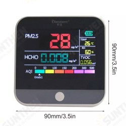 PM2.5 Check TVOC Air Quality Monitor Analyzer Gas Detector Temperature Humidity AQI Smart Calibration Indoor Meter PM2.5 Check TVOC Air Quality Monitor Analyzer Gas Detector Temperature Humidity AQI Smart Calibration Indoor Meter