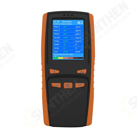 Portable Digital Air Quality Monitor AQI HCHO TVOC PM2.5 Detector CO2 Meter Carbon Dioxide Gas Analyzers