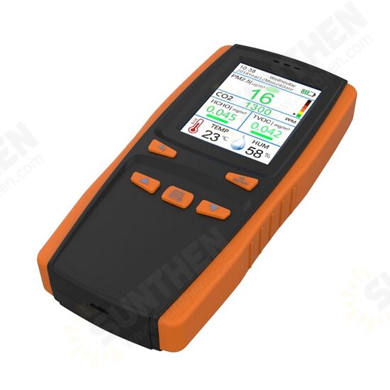 Portable Digital Air Quality Monitor AQI HCHO TVOC PM2.5 Detector CO2 Meter Carbon Dioxide Gas Analyzers