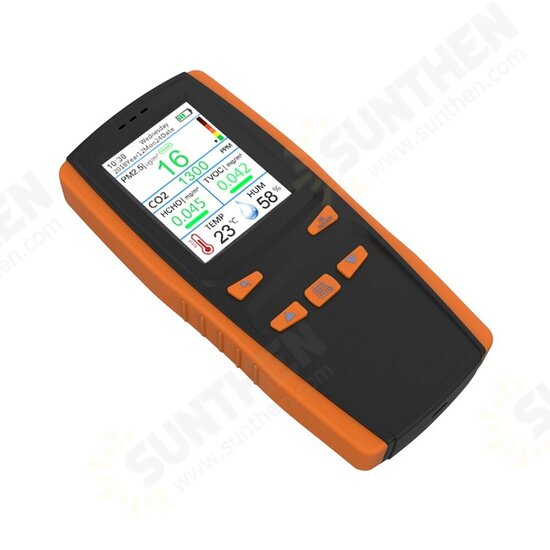 Portable Digital Air Quality Monitor AQI HCHO TVOC PM2.5 Detector CO2 Meter Carbon Dioxide Gas Analyzers