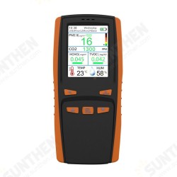 Portable Digital Air Quality Monitor AQI HCHO TVOC PM2.5 Detector CO2 Meter Carbon Dioxide Gas Analyzers Portable Digital Air Quality Monitor AQI HCHO TVOC PM2.5 Detector CO2 Meter Carbon Dioxide Gas Analyzers