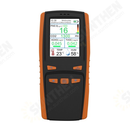 Portable Digital Air Quality Monitor AQI HCHO TVOC PM2.5 Detector CO2 Meter Carbon Dioxide Gas Analyzers