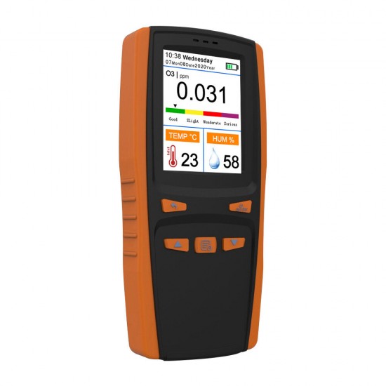 Portable Ozone Analyzer Multifunctional O? Ozone Meter Air Detector Intelligent Sensor Ozone Meter Air Quality Pollution Monitor