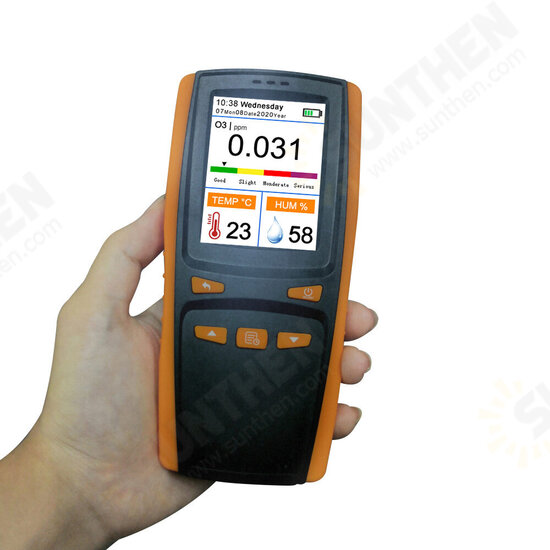 Portable Ozone Analyzer Multifunctional O? Ozone Meter Air Detector Intelligent Sensor Ozone Meter Air Quality Pollution Monitor