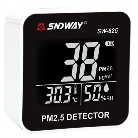 SW-825 Digital Air Quality Monitor Laser PM2.5 Detector Gas Temperature Humidity Monitor
