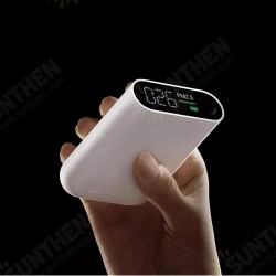 PM2.5 Air Detector Portable Sensitive Air Quality Tester LED Screen Three-color Digital Indicator Laser Sensor Rechargeable Lithium Battery - White