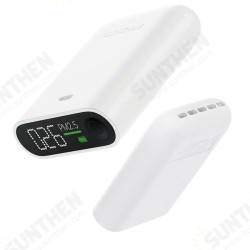 PM2.5 Air Detector Portable Sensitive Air Quality Tester LED Screen Three-color Digital Indicator Laser Sensor Rechargeable Lithium Battery - White