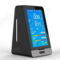 WIFI PM2.5 PM1.0 PM10 Temperature Humidity Air Quality Monitor 4.3 Inch LED Display Intelligent CO2 HCHO TOVC Gas Detector WIFI PM2.5 PM1.0 PM10 Temperature Humidity Air Quality Monitor 4.3 Inch LED Display Intelligent CO2 HCHO TOVC Gas Detector