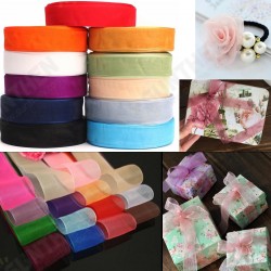 50 Yard 25mm Transparent Organza Ribbon Wedding Party DIY Decoration 50 Yard 25mm Transparent Organza Ribbon Wedding Party DIY Decoration