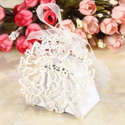 50pcs Candy Sweet Ribbons Butterfly Boxes Wedding Party Gift Candy Box 50pcs Candy Sweet Ribbons Butterfly Boxes Wedding Party Gift Candy Box