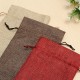 5PCS Natural Jute Burlap Vintage Wedding Favours Hessian Wine Bottle Bags Gift