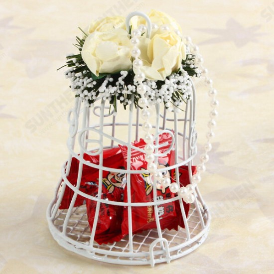 Bird Cage Wedding Candy Sweet Box Party Gift Candy Boxes Chocolate Flower Metel Box