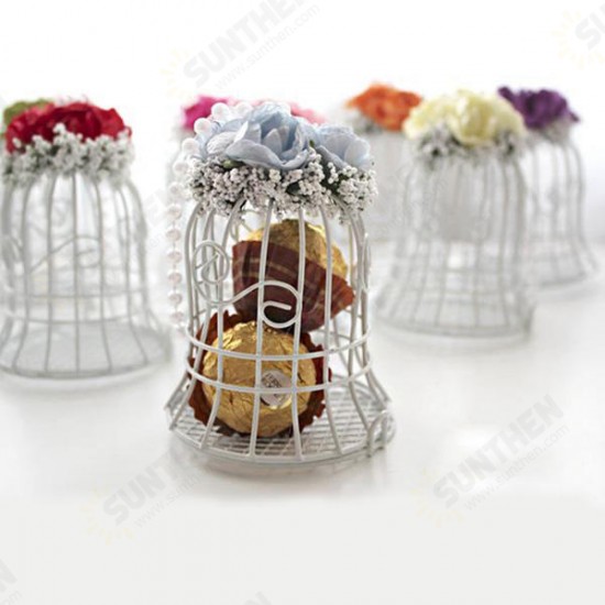 Bird Cage Wedding Candy Sweet Box Party Gift Candy Boxes Chocolate Flower Metel Box