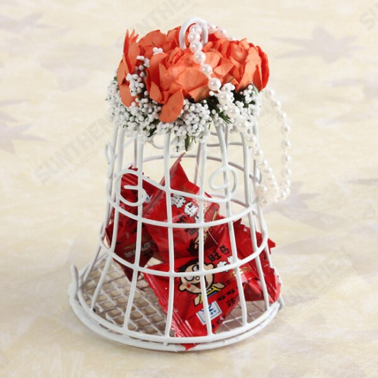 Bird Cage Wedding Candy Sweet Box Party Gift Candy Boxes Chocolate Flower Metel Box