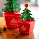 Christmas 2017 Paper Gift Box Candy Box Fit Wedding Party Christmas Tree Pattern Jewelry Packaging B