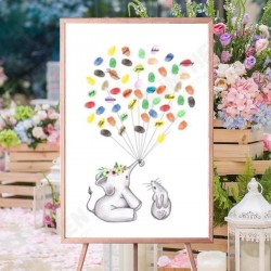 Frameless Elephant Wedding Paper Card Guest Book Signaturing Inkpad Sign Birthday Party Decorations Frameless Elephant Wedding Paper Card Guest Book Signaturing Inkpad Sign Birthday Party Decorations