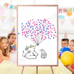 Frameless Elephant Wedding Paper Card Guest Book Signaturing Inkpad Sign Birthday Party Decorations Frameless Elephant Wedding Paper Card Guest Book Signaturing Inkpad Sign Birthday Party Decorations