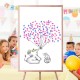 Frameless Elephant Wedding Paper Card Guest Book Signaturing Inkpad Sign Birthday Party Decorations