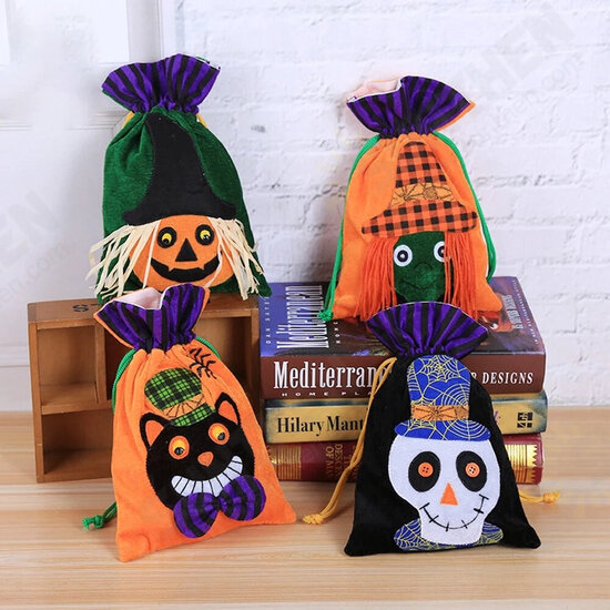 Halloween Children Chocolate Candy Packaging Bag Velvet Gift Bag